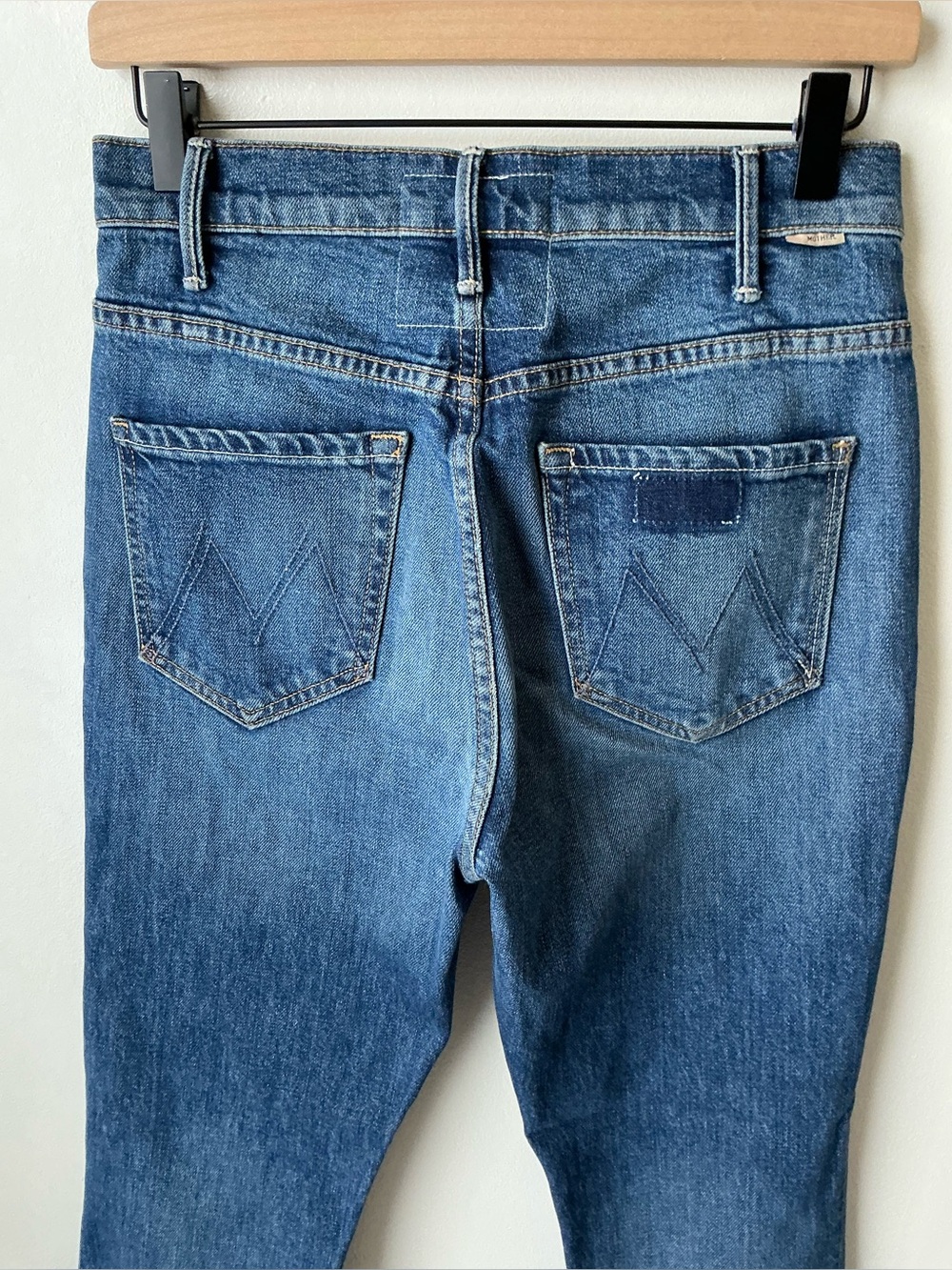 MOTHER SUPERIOR Jeans Hustler Flood Fray Beer Me Blue Size w7 - Picture 7 of 16